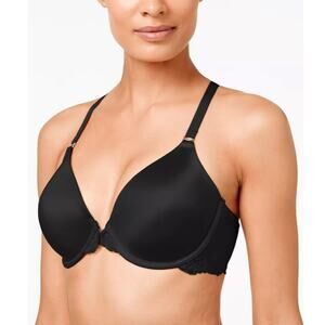 NWT Maidenform Black Racerback Front Clasp Bra 34DD